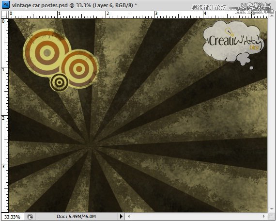 Photoshop设计复古风格的汽车海报教程