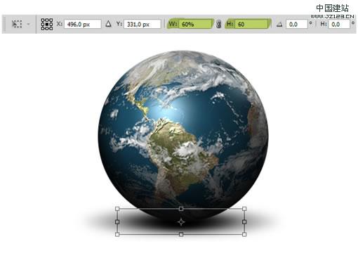Photoshop CS4制作逼真的立体地球（图十八）