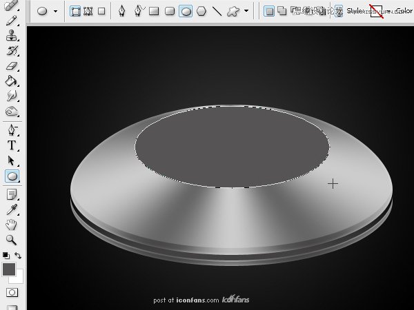 Photoshop绘制逼真质感的UFO图标教程,52photoshop教程
