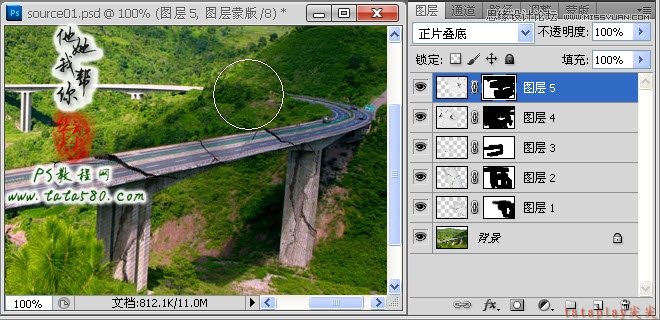 Photoshop合成坍塌的高速公路,PS教程,16xx8.com教程网