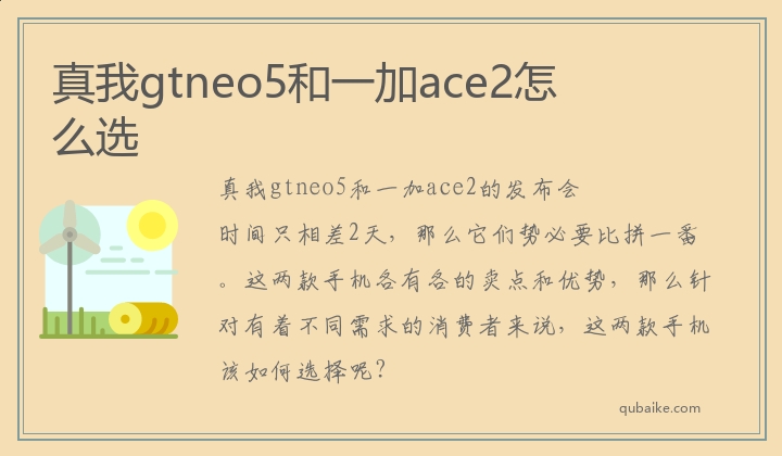 真我gtneo5和一加ace2怎么选