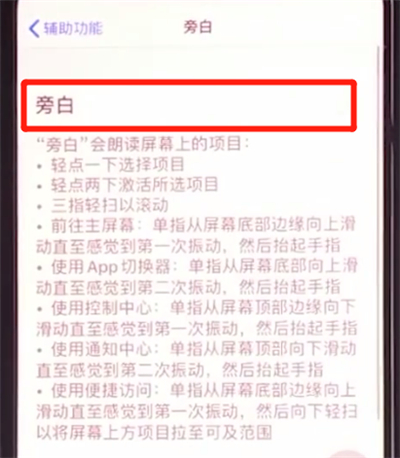 iphone11中开启旁白的方法步骤截图