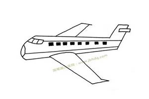 飛行的客機(jī)簡(jiǎn)筆畫圖片