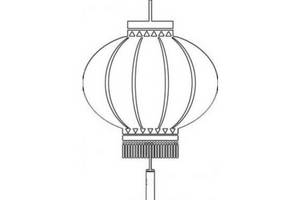 大红灯笼简笔画图片