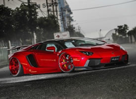 红色帅气的兰博基尼Aventador LP700 with Fi Exhaust