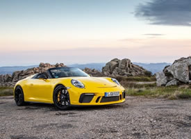 一组各种颜色帅气的Porsche 911 Speedster