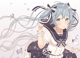 甜美养眼的初音未来桌面壁纸