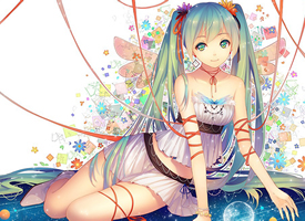 甜美初音未来高清桌面壁纸