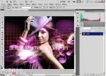 Photoshop cs5制作流光溢彩的光效美女背景